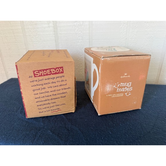 Vintage Hallmark Shoebox Fishing Is For Reel Men & Mug Mates Woman On The Job - Picture 5 of 7